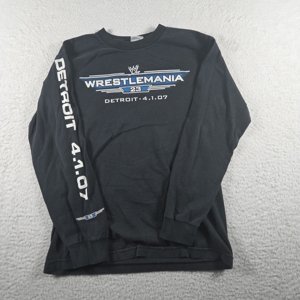 2007 WWE WRESTLEMANIA 23 Detroit,‎ MI 4-1-17 Long Sleeve T-Shirt Size Small